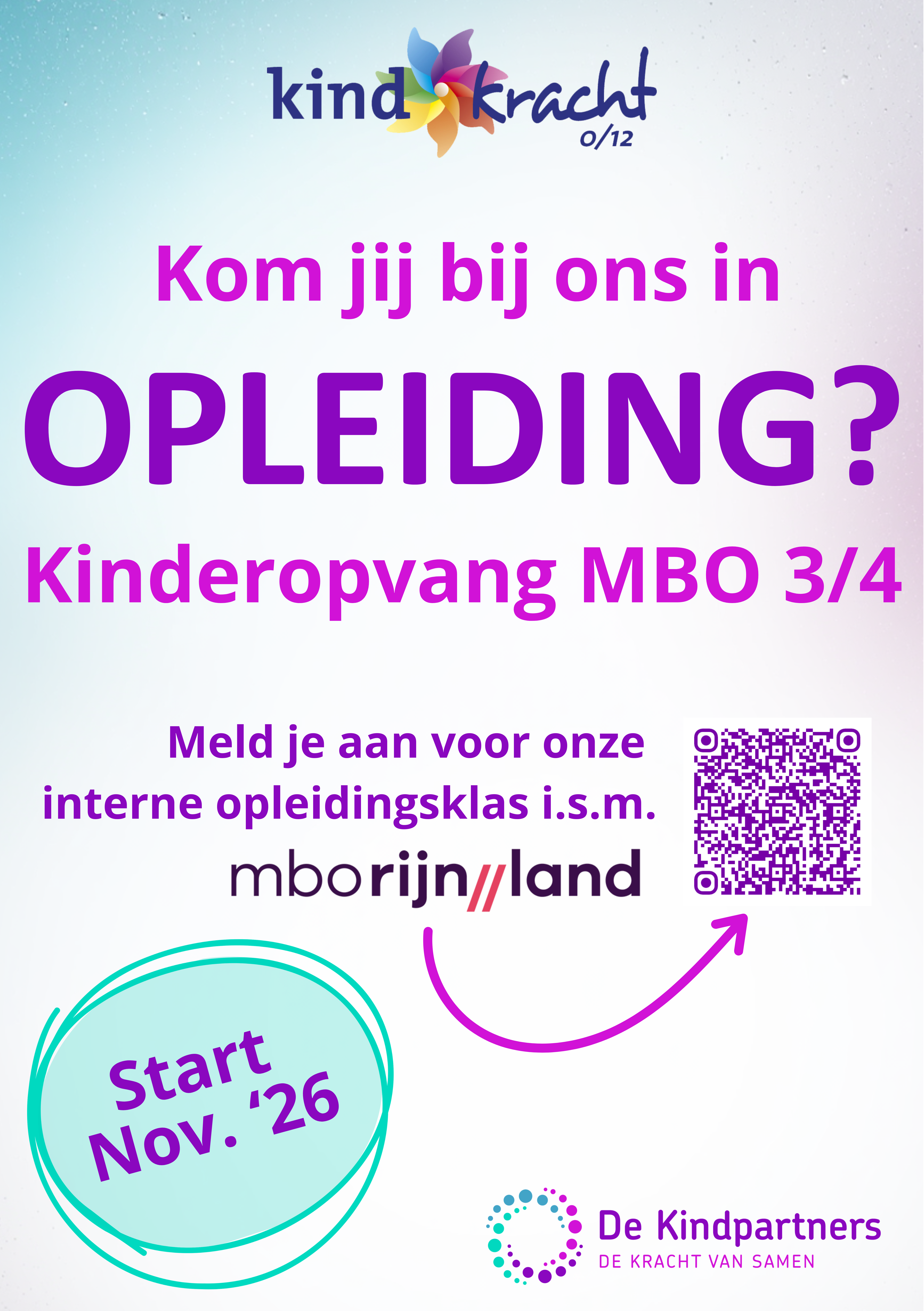 Flyer opleiding kinderopvang